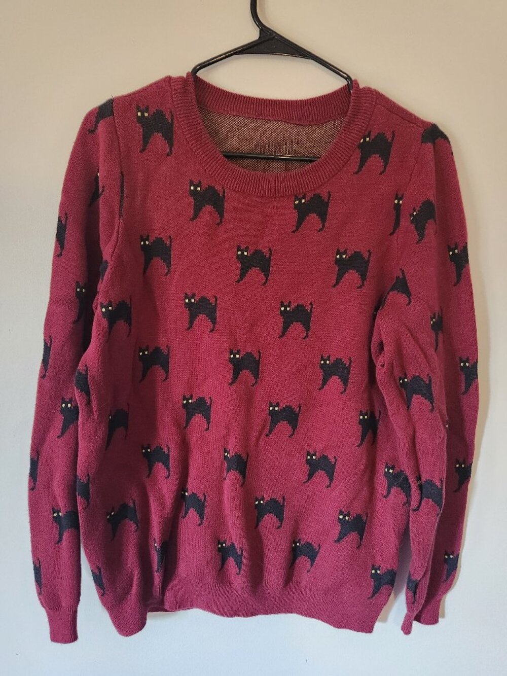 Black Cat Knit Sweater